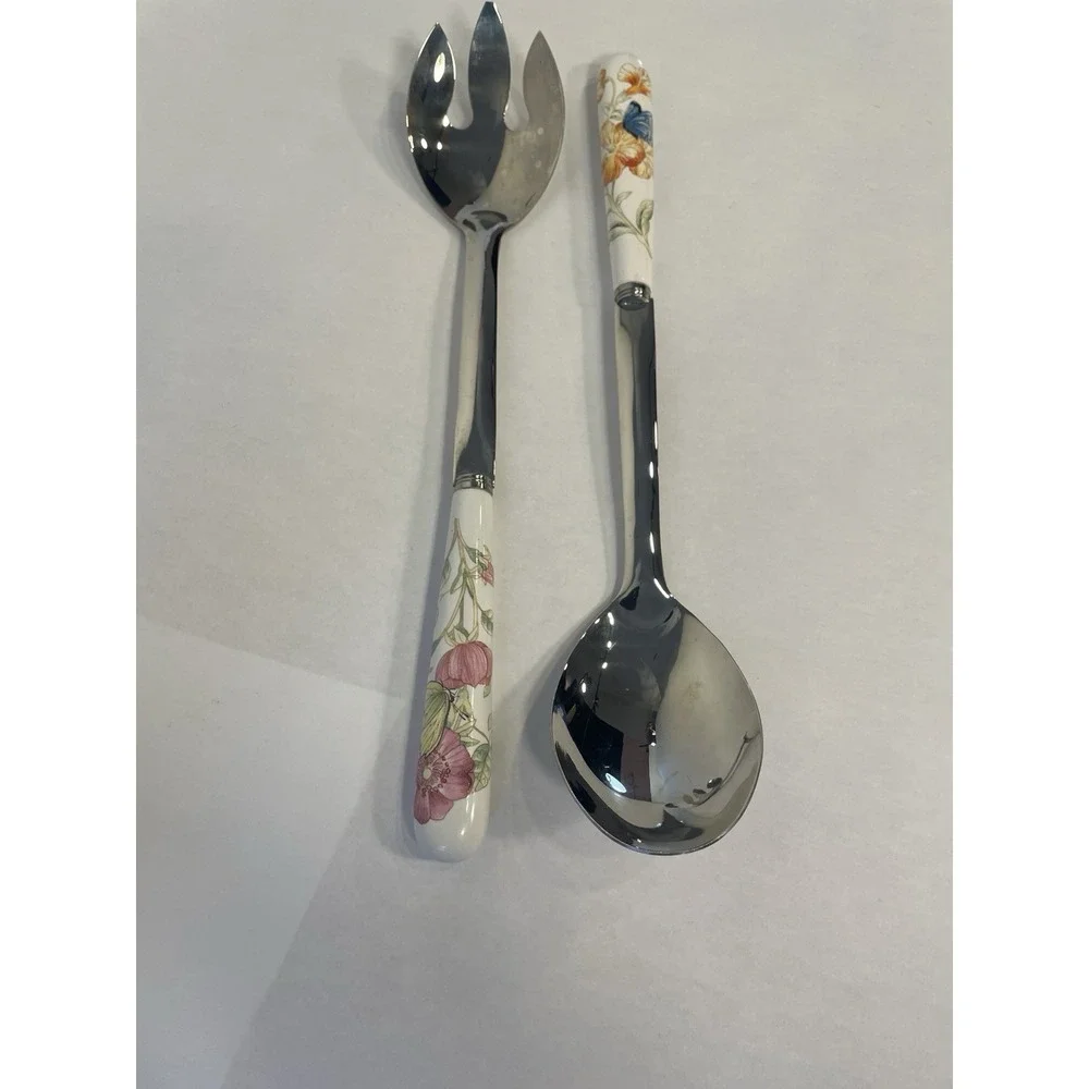 Lenox Butterfly Meadow Two Set Serving Pieces (Spoon And Fork)